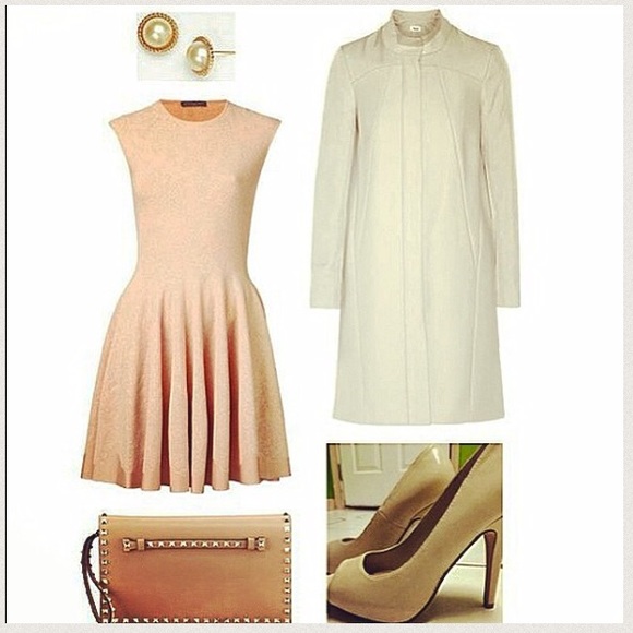 ASOS Cream Peep Toe Pumps NWOT