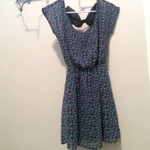 a flower print short summer dress