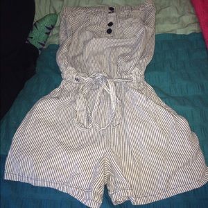 Striped Derek heart romper