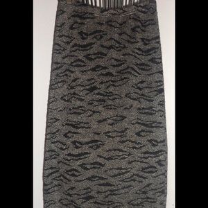 Silver/Gray & Black Skirt