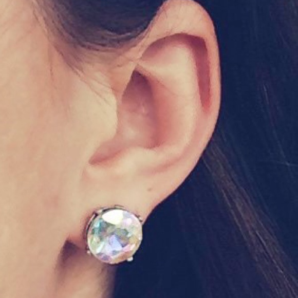 Jewelry 15 12mm Rhinestone Stud Earrings Aurora Borealis Poshmark
