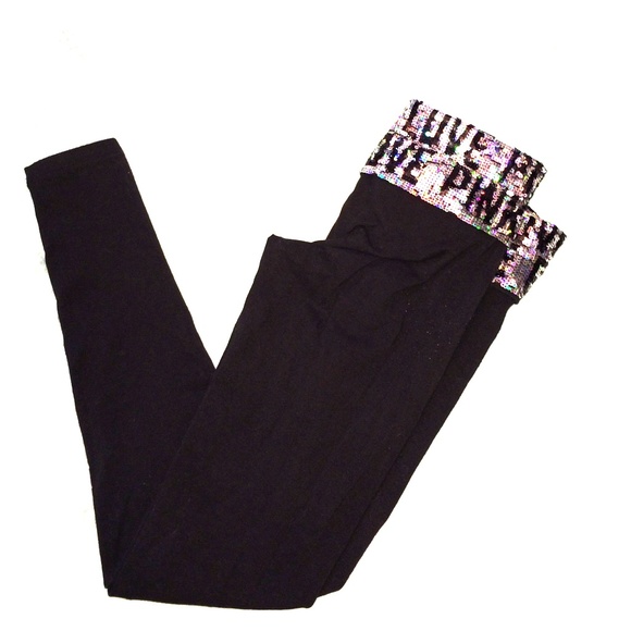 VS PINK sequin Yoga leggings