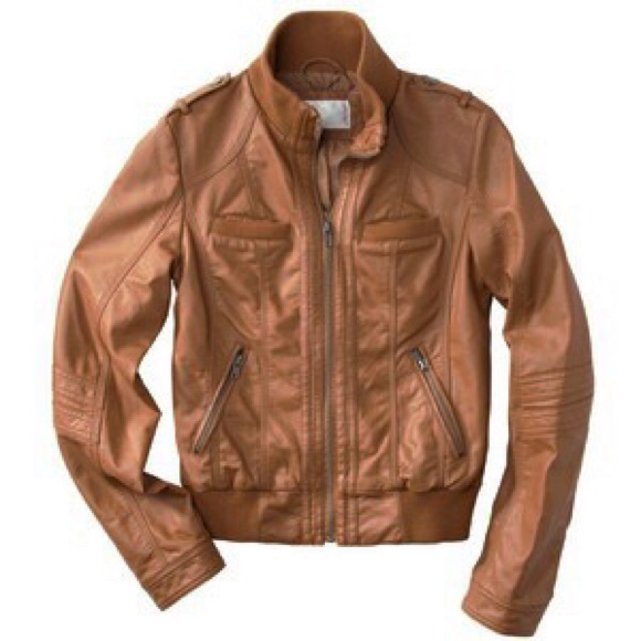 ♻️Brown pilot faux leather jacket