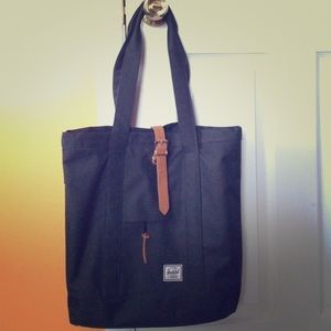 Herschel black tote bag