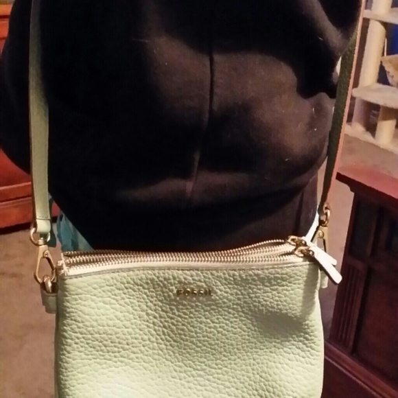 Authentic fossil leather cross body