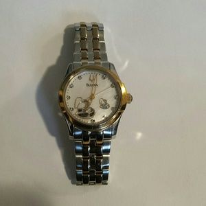 Bulova open heart diamond watch