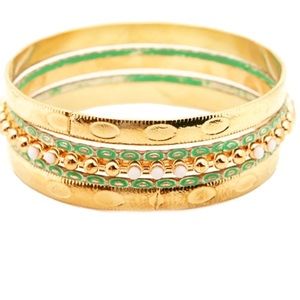 Mint and Gold Bracelet