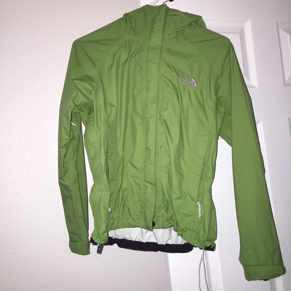 Green north face windbreaker