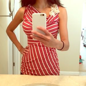 Anthropologie Ric Rac red and white striped top