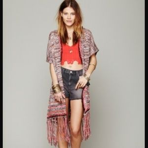 Free People knit hooded cardigan