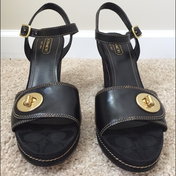 Coach Rana Calf Wedge Sandal