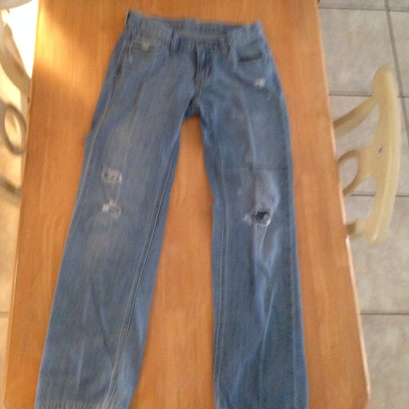 Distressed jeans