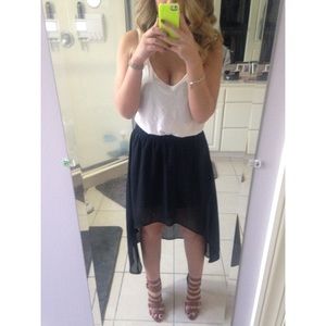 Kirra Black Hi-Low Skirt