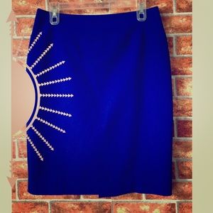 Dark blue pencil skirt