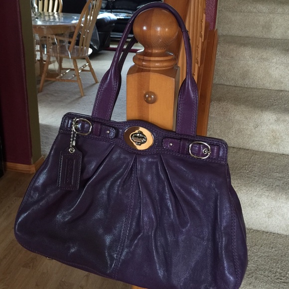 Authentic Purple Coach Handbag