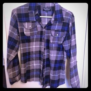 Blue and gray flannel