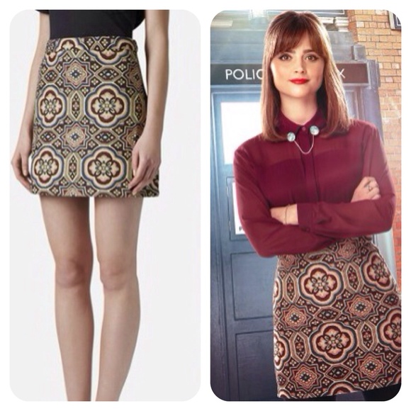 @Whit3rabbit Topshop Folk Jacquard A-Line Skirt