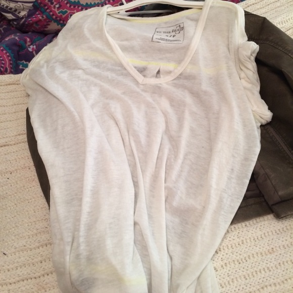 FREE PEOPLE white oversized shirt