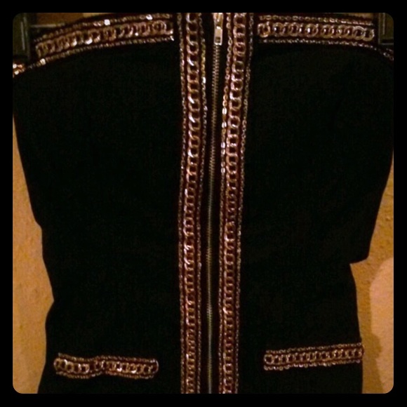 Black And Gold Party Top!