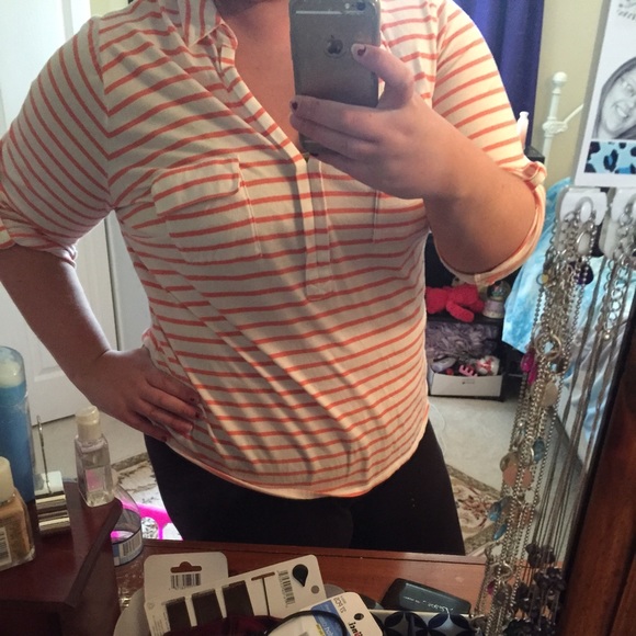 JCP Orange and white top 😍😍