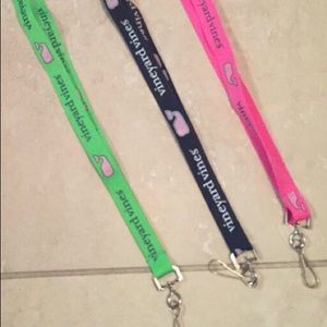 Vineyard Vines Lanyards green pink and blue