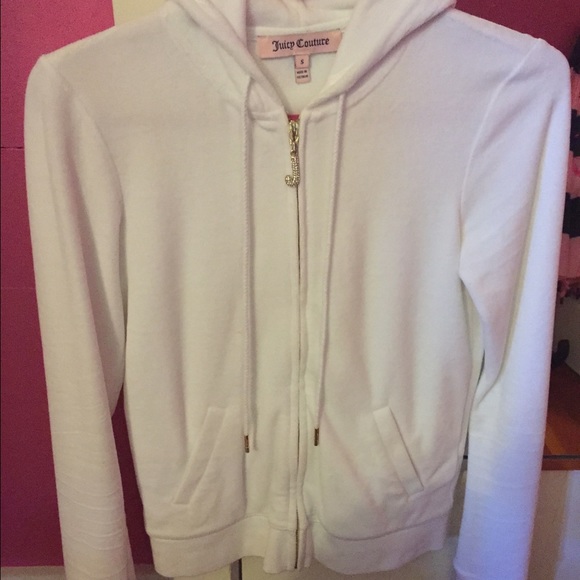 white juicy couture velour jacket small