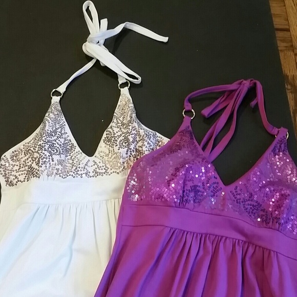Sequined Halter Top Dress - Picture 1 of 4