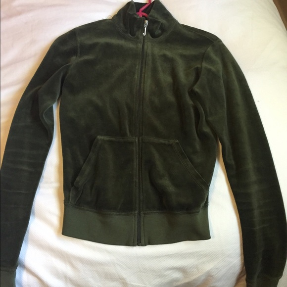 dark green juicy track jacket small velour