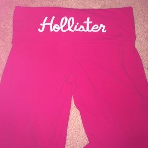 Hot pink Hollister yoga pants! Great condition!