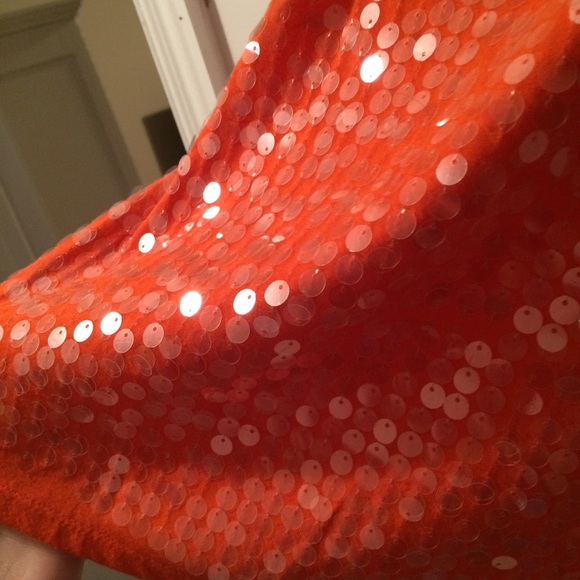 Orange Sequin tank - Picture 3 of 3