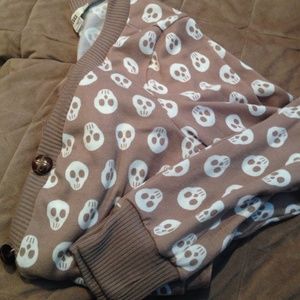 NWOT Skull Cardigan PacSun