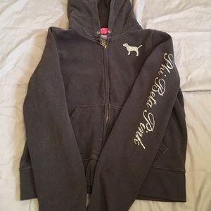 Phi beta pink zip up hoodie