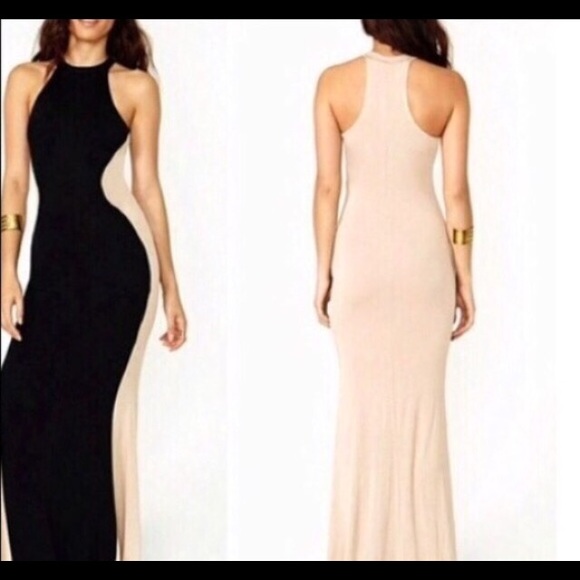 Black & Tan Silhouette Bodycon Dress - Picture 2 of 4