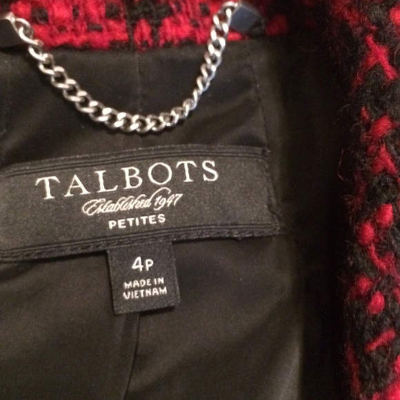 Talbots Red & Black Blazer - Picture 3 of 3