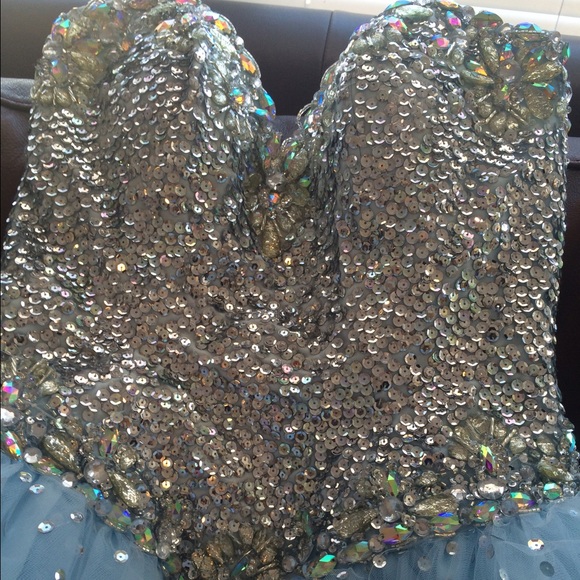 Blue Ball Gown - Picture 2 of 4