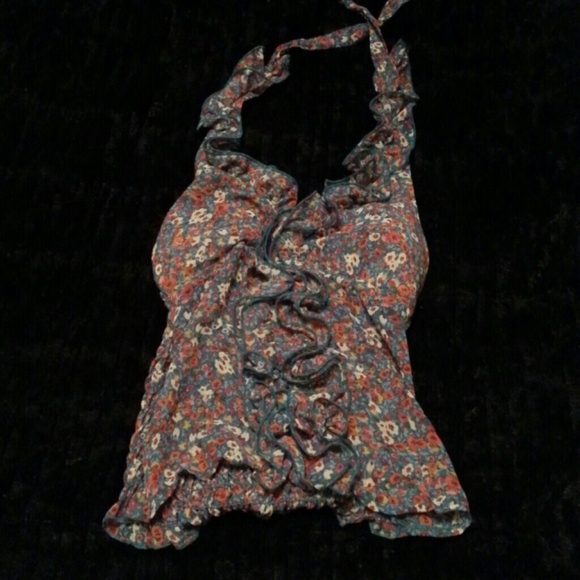 Floral halter top