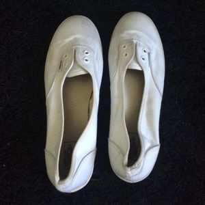 White vans slip ons