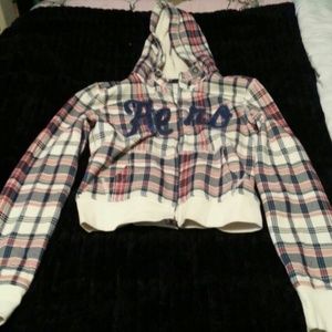 Plaid aeropostale zip up