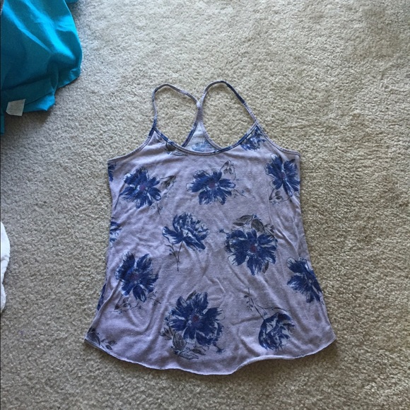 Gray and floral spaghetti strap shirt