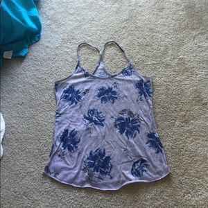 Gray and floral spaghetti strap shirt