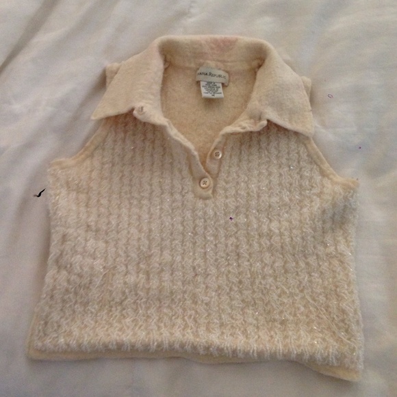 Banana republic crop top with sequence