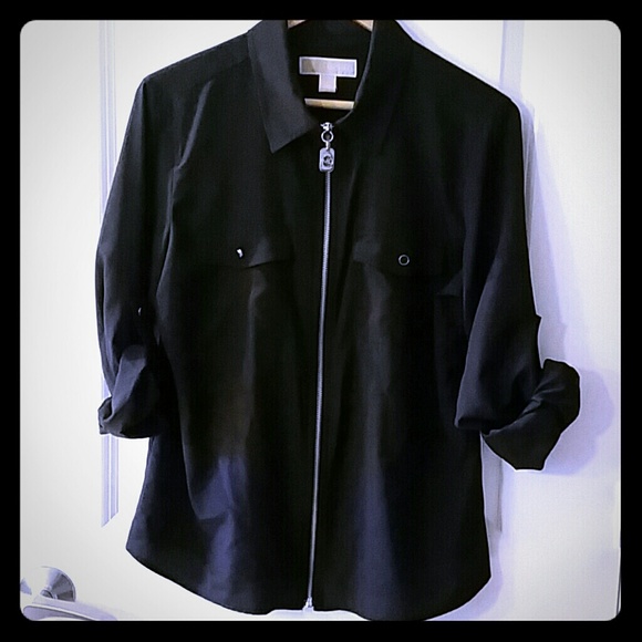 Michael Kors zip up blouse