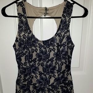 Charlotte Russe blue lace romper