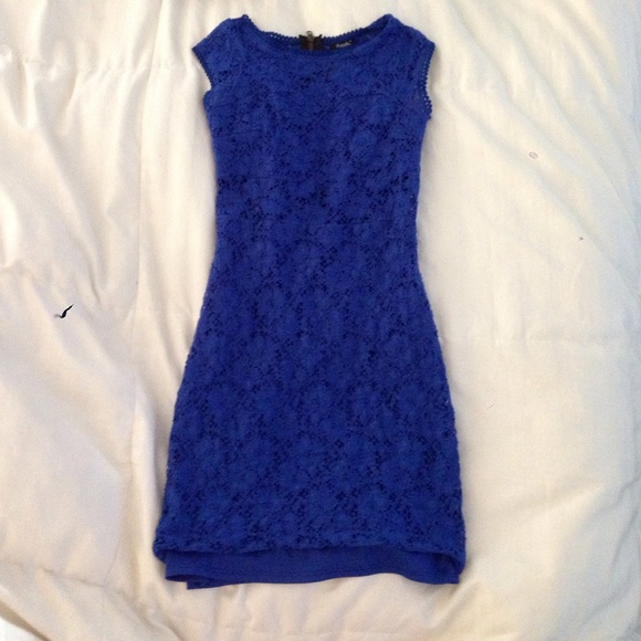 Blue laced dress ripped jeans bundle