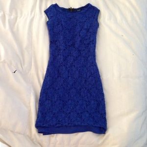 Blue laced dress ripped jeans bundle