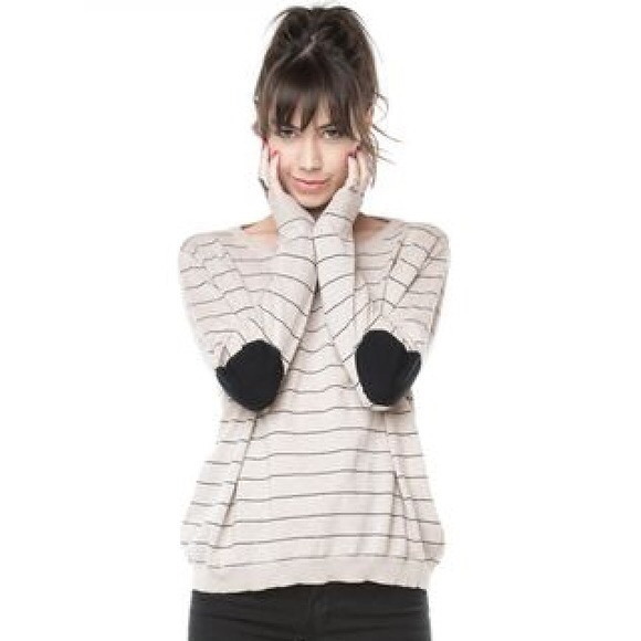 Brand Melville Striped Sweater w/elbow pads