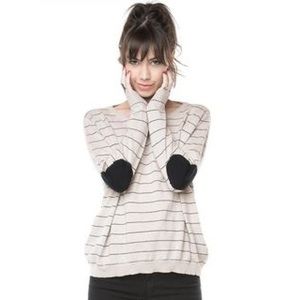 Brand Melville Striped Sweater w/elbow pads