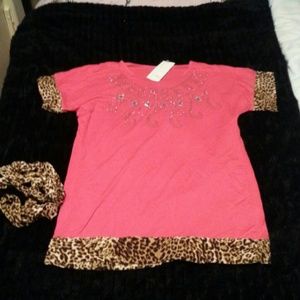 South american made oversized cheetah shirt
