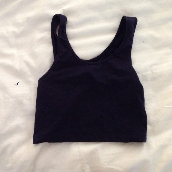 Navy blue crop top