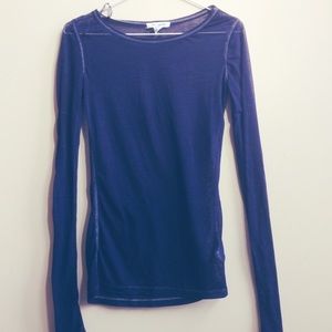 Navy Sheer Longsleeve